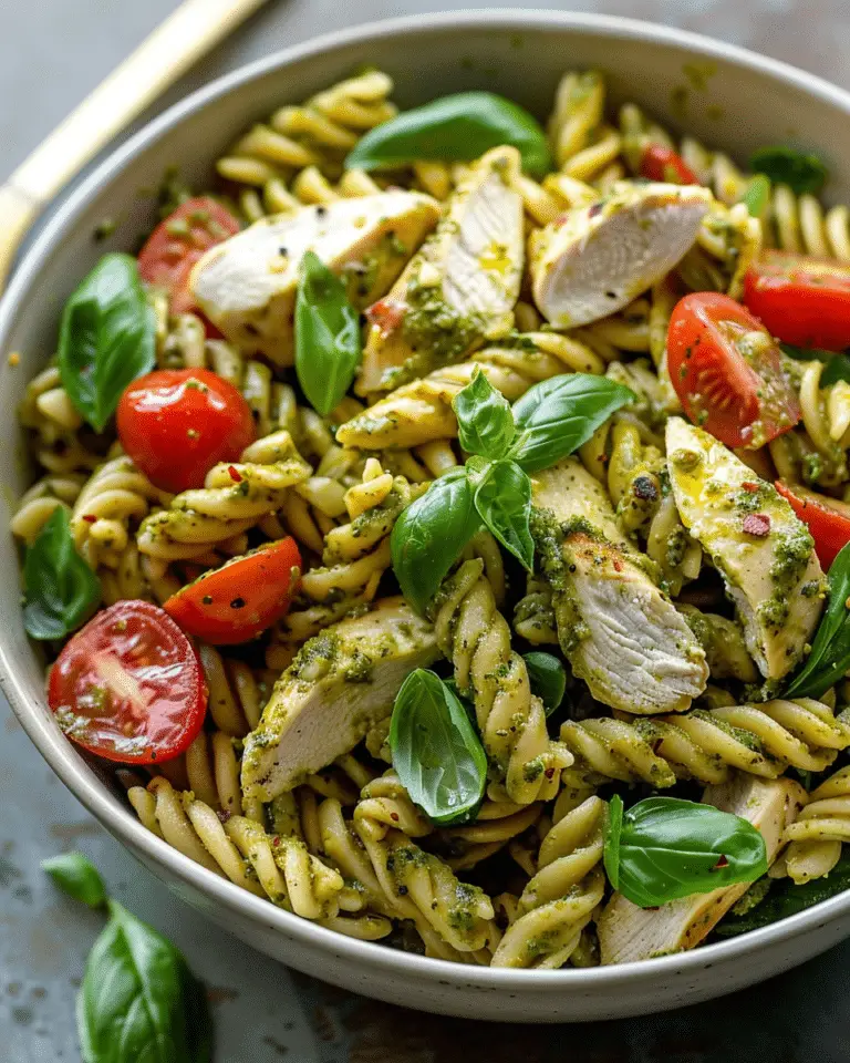 Easy Chicken Pesto Pasta Salad