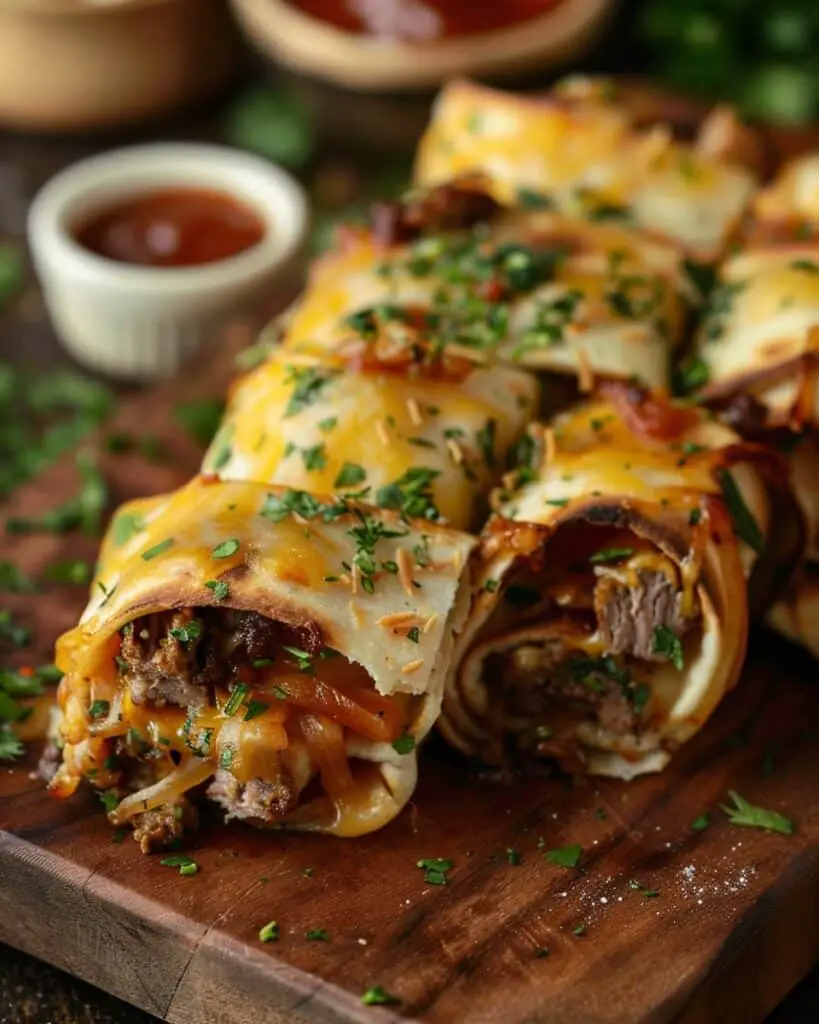 French Dip Tortilla Roll Ups
