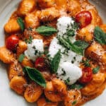 30 Minute Creamy Tomato Gnocchi with Burrata