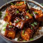 Crispy Honey Garlic Tofu