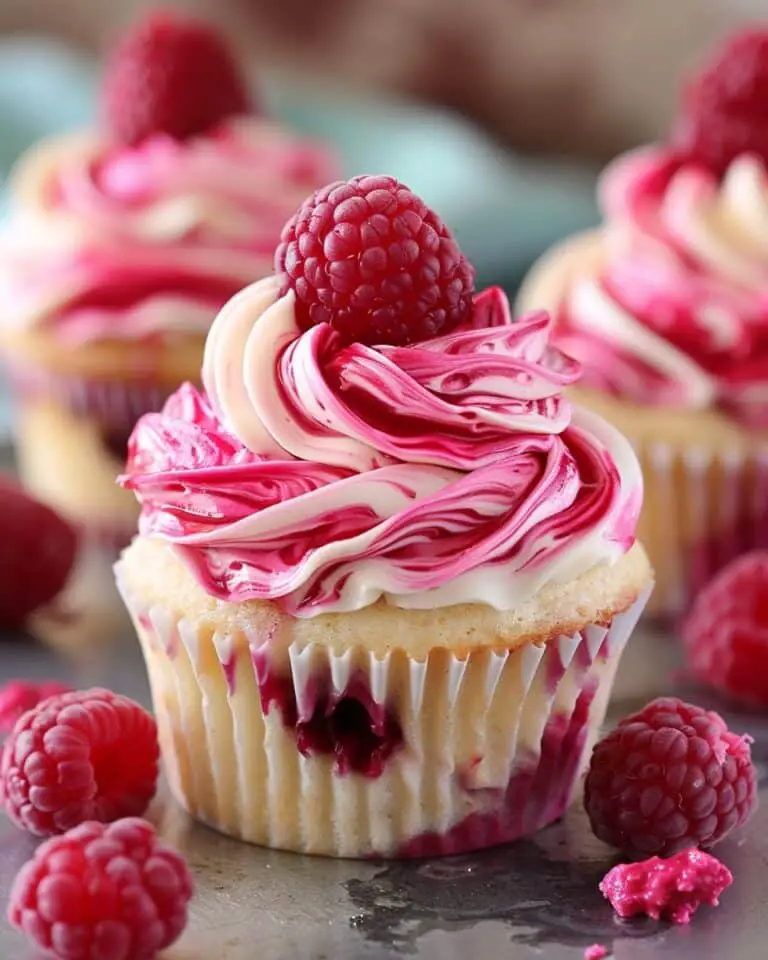 Raspberry Swirl Cupcakes
