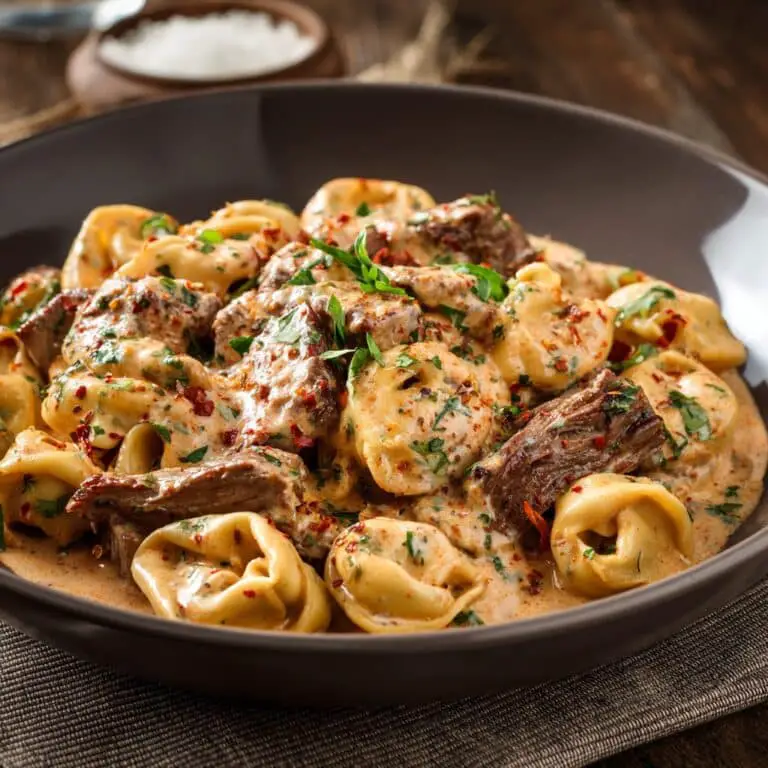 Cracked Garlic Steak Tortellini in Creamhouse Sauce Bliss