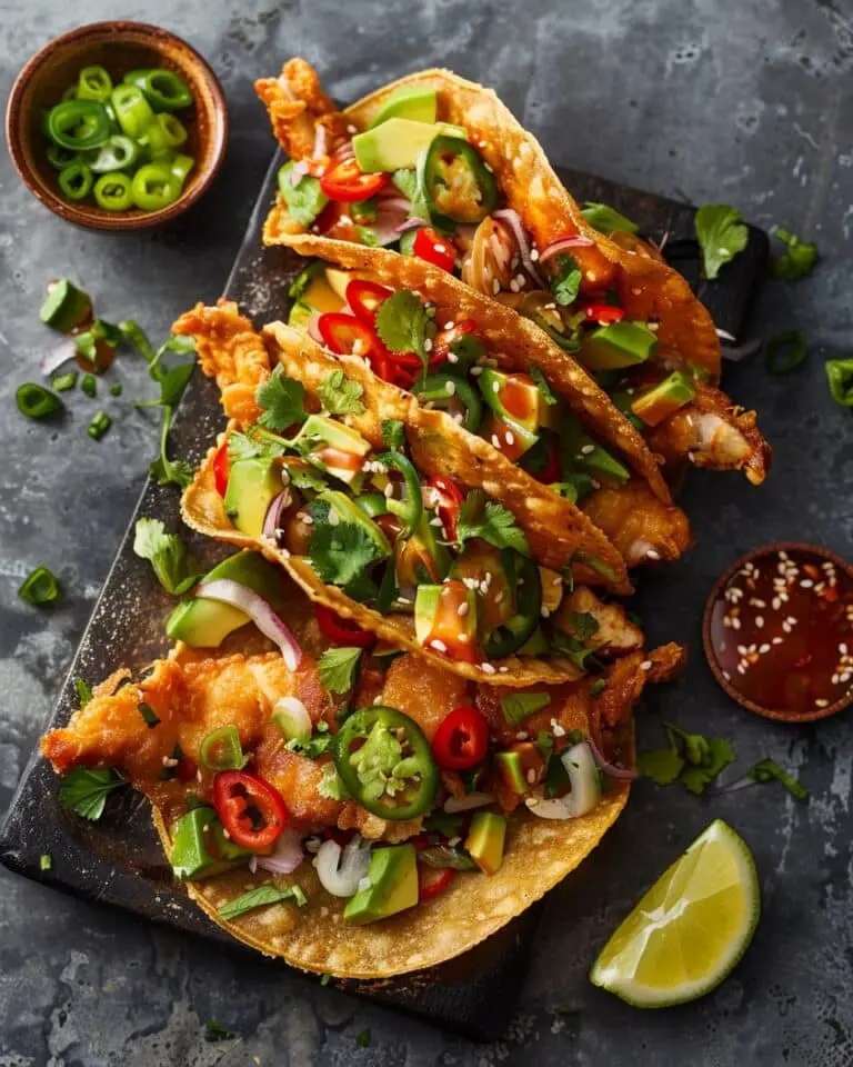 Crispy Chicken Wonton Tacos