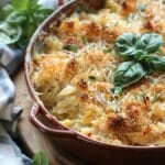 French Onion Chicken Orzo Casserole