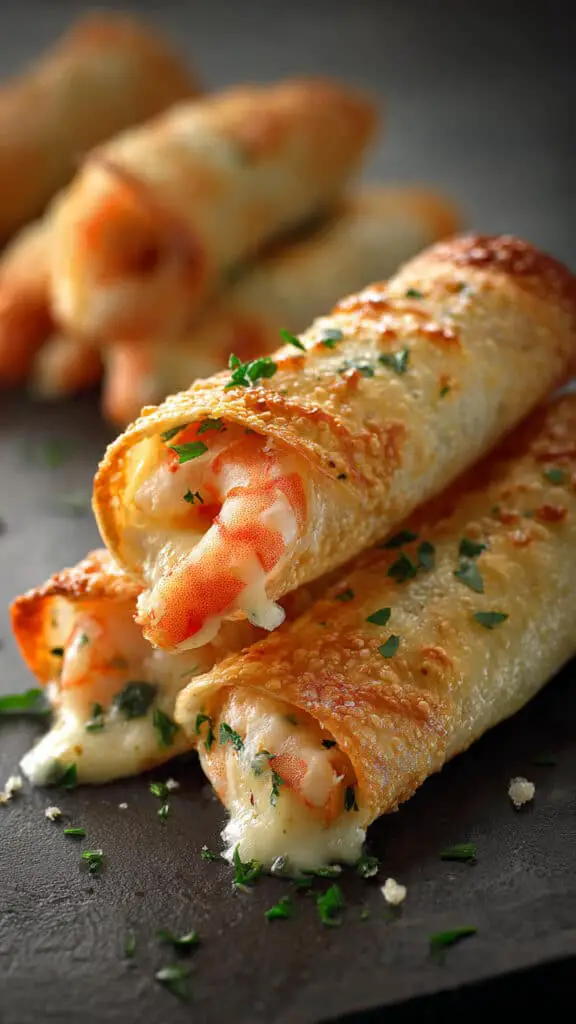 Creamy Shrimp Cheese Rolls