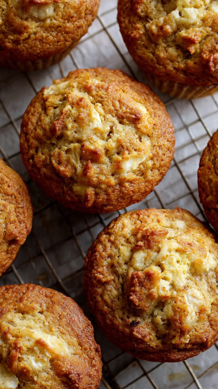 30-Minute Moist Banana Cream Cheese Muffins