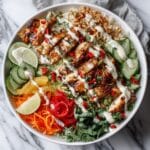 Sweet Chili Chicken Bowl with Coconut Lime Drizzle