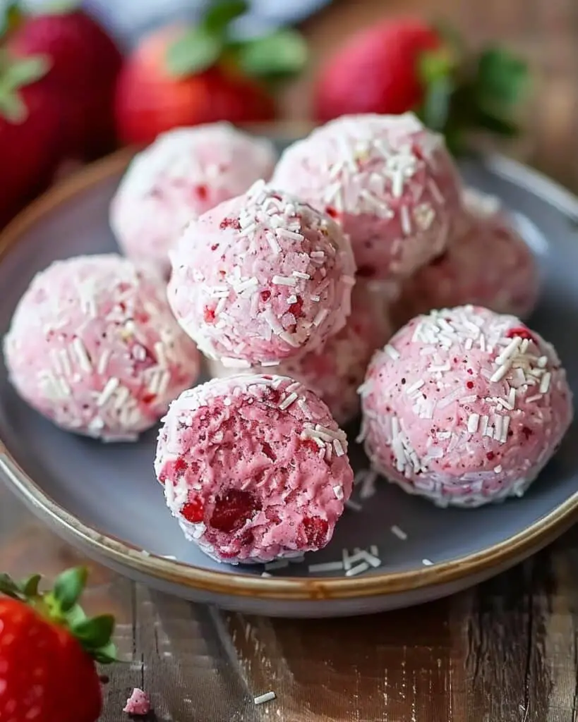 Strawberry Cheesecake Protein Balls