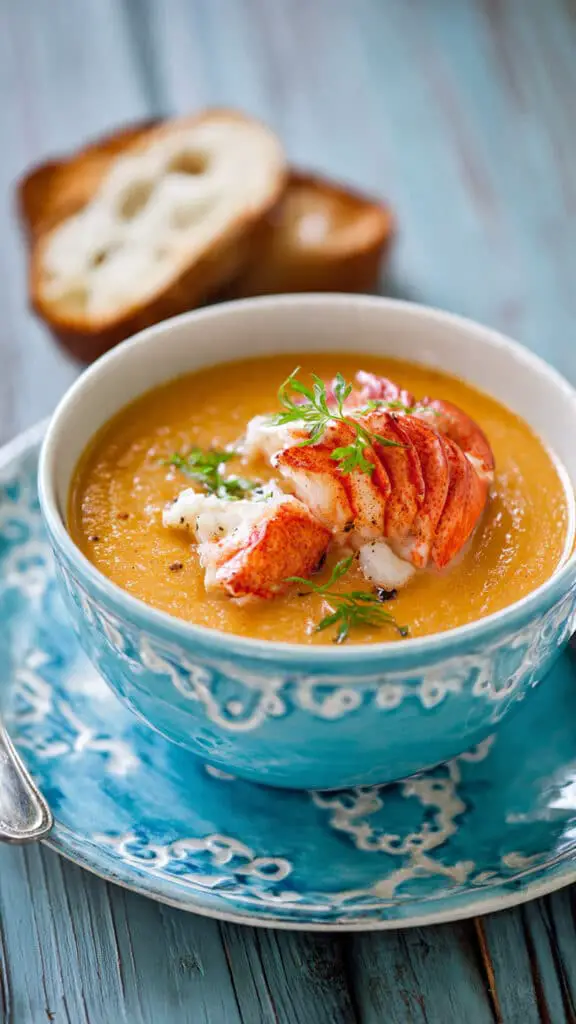 Seafood Bisque with Crab, Shrimp, and Lobster