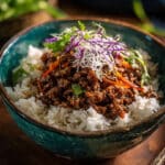 Ground Beef Hot Honey Bowl