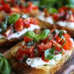 Burrata & Basil Bruschetta with Juicy Tomatoes