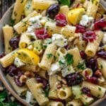Feta & Cranberry Rigatoni Salad with Lemon Vinaigrette