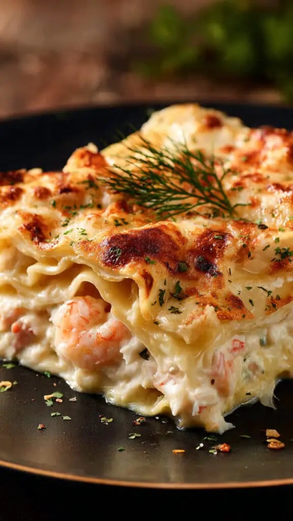 Creamy Seafood Lasagna with Shrimp & Crab