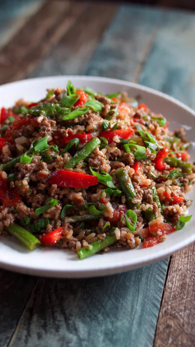 Easy Mediterranean Ground Beef Stir Fry