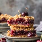 Sweet Cherry Crumble Bars