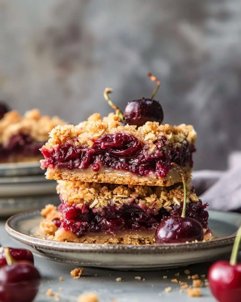Sweet Cherry Crumble Bars