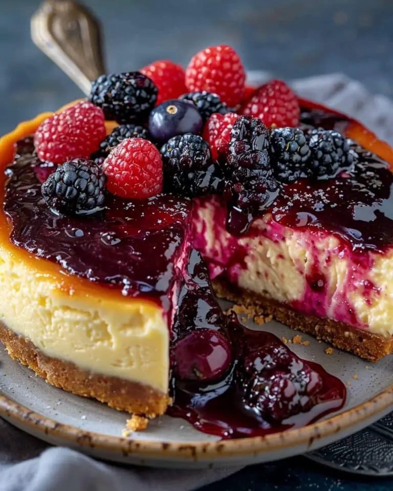 Citrus Berry Burnt Cheesecake
