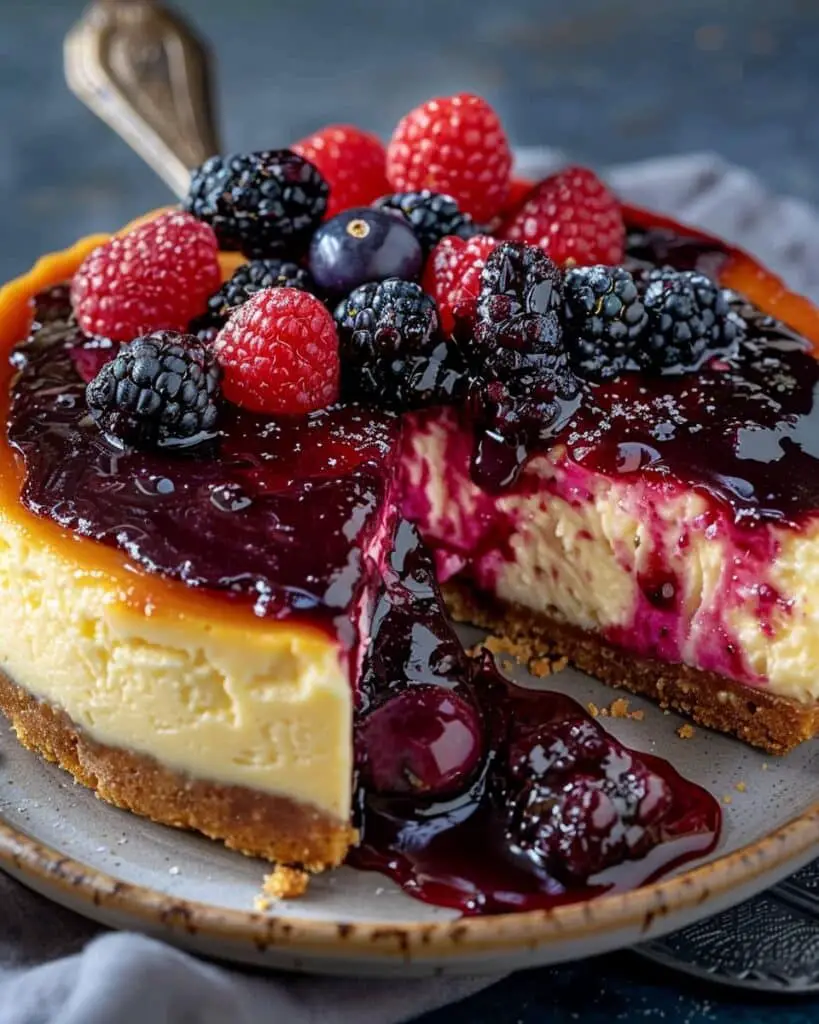 Citrus Berry Burnt Cheesecake