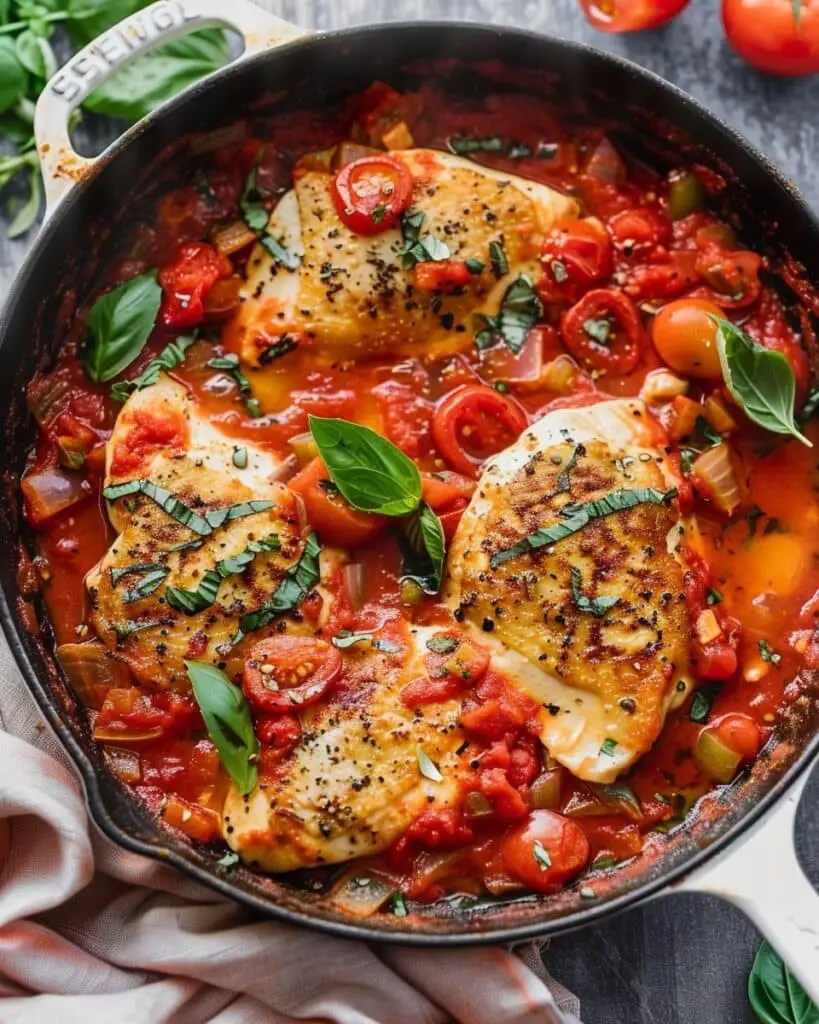 Healthy Chicken Pomodoro Skillet