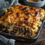 Irresistible Mac and Cheese Meatloaf Casserole