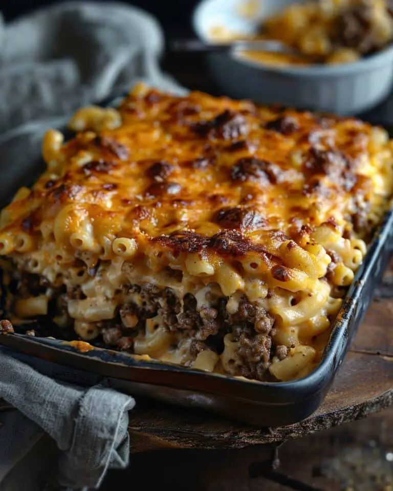 Irresistible Mac and Cheese Meatloaf Casserole