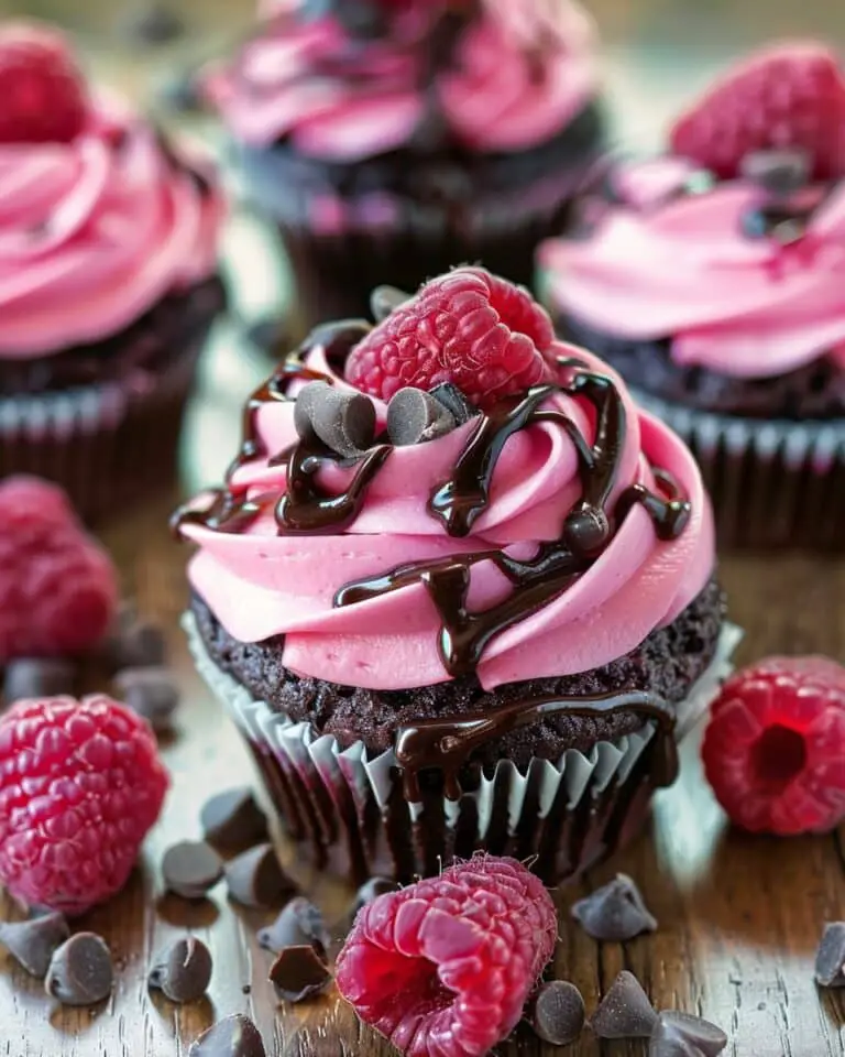Molten Raspberry Chocolate Cupcakes