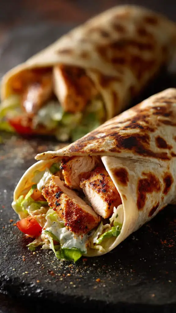 Tender Chicken Wrapped in Tortillas