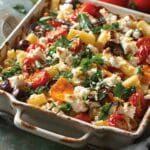Healthy Baked Feta Pasta with Vegetables