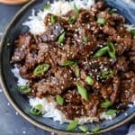 Authentic Korean beef bulgogi