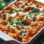 Mediterranean vegetable pasta bake