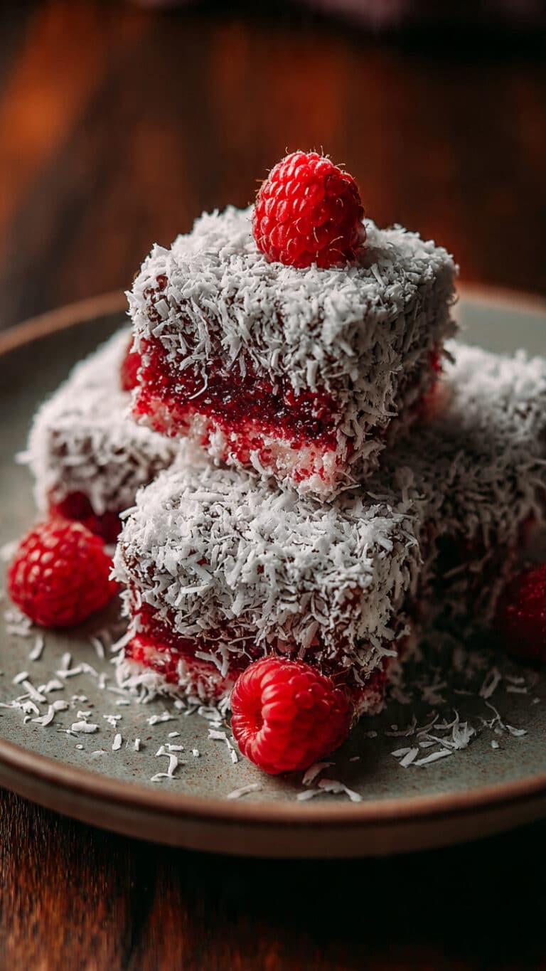 Raspberry Lamingtons
