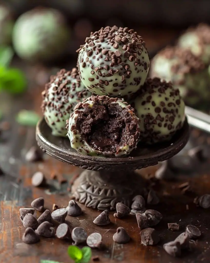 Mint Chocolate Chip Protein Balls