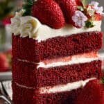 Red Velvet Strawberry Cake