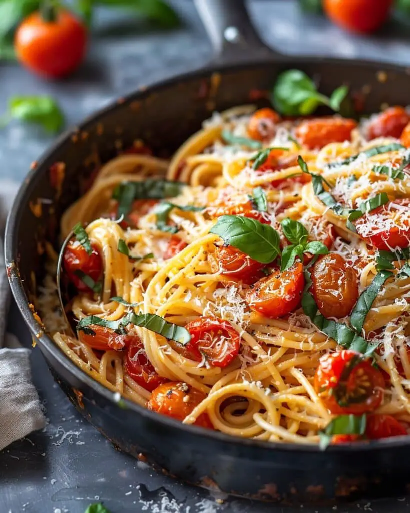 Roasted Tomato and Garlic Ricotta Pasta
