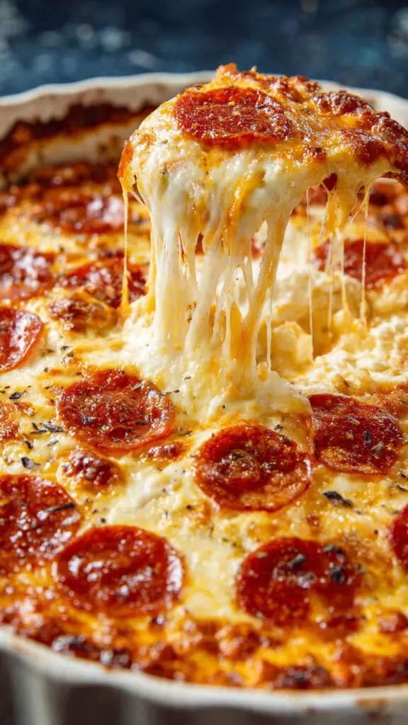 Cheesy Baked Pizza Dip