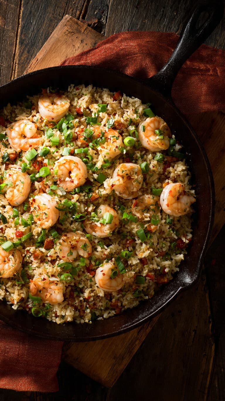 Shrimp Dirty Rice Skillet