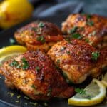 Lemon Paprika Roast Chicken Thighs