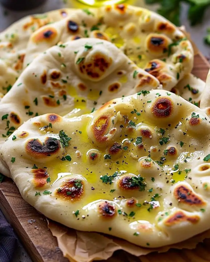 Buttery Garlic Naan Bread