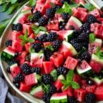 Balsamic Watermelon & Blackberry Salad