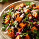 Roasted Sweet Potato Black Bean Salad