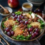 Irresistible Cinnamon-Spiced Apple and Red Grape Salad with Toasted Pecans and Honey Drizzle