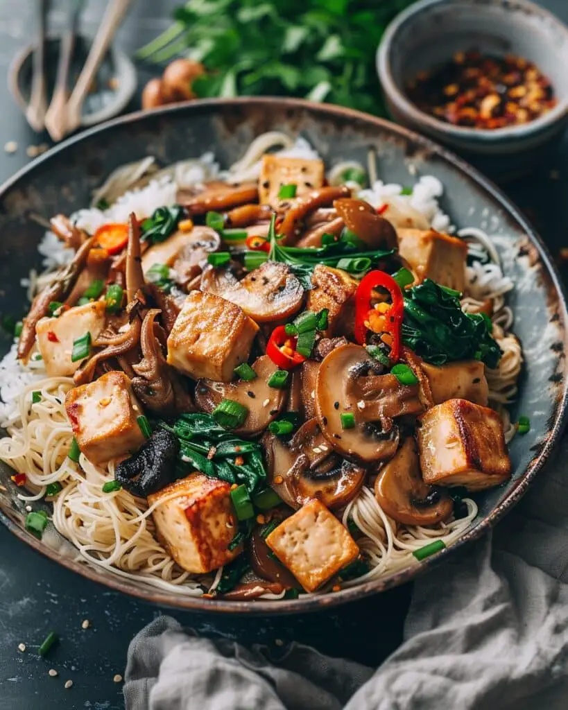 Mushroom and Tofu Stir-Fry