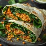 Protein-Packed Red Lentil & Spinach Wraps