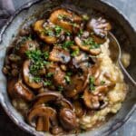 Simple Lentil Mushroom Stroganoff