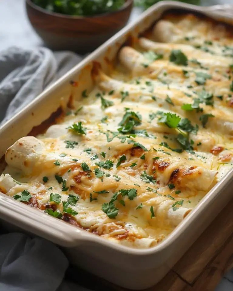 Creamy White Chicken Enchiladas