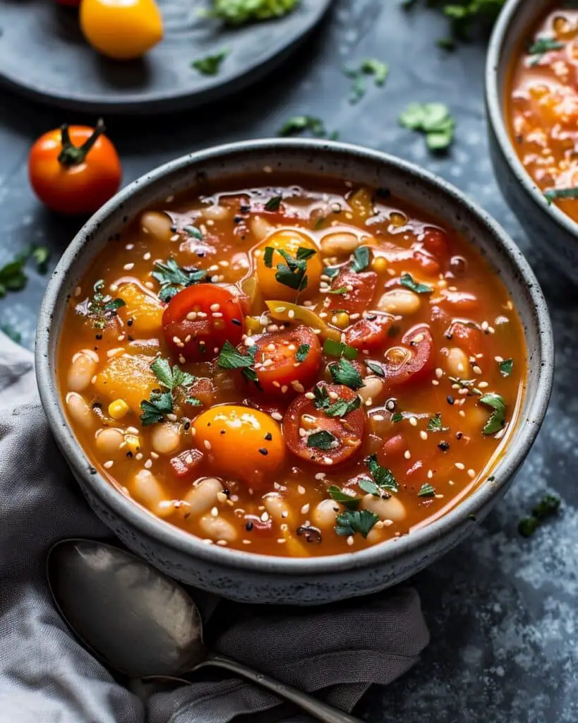 Creamy Vegan Tomato White Bean Stew