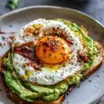Fried Egg Avocado Toast with Chili Crunch