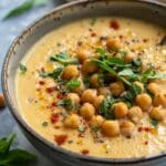 Creamy Garlic Chickpea Soup