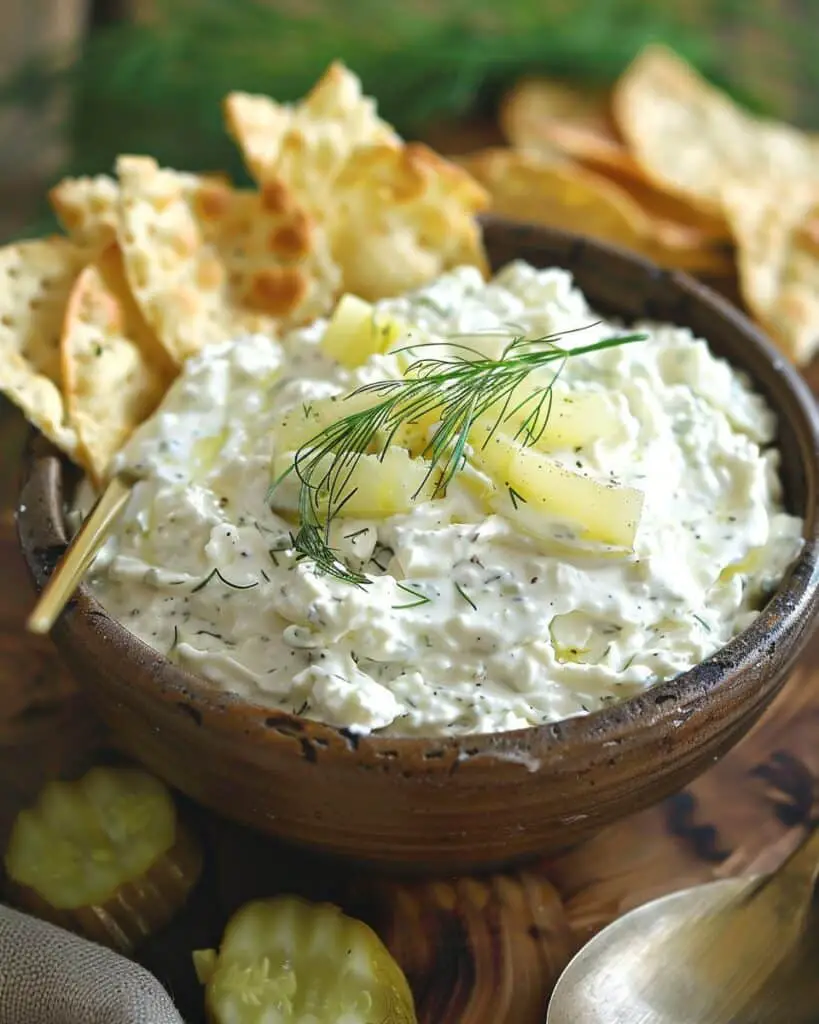 Best Dill Pickle Cottage Cheese Dip
