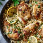 Lemon-Feta Chicken and Orzo